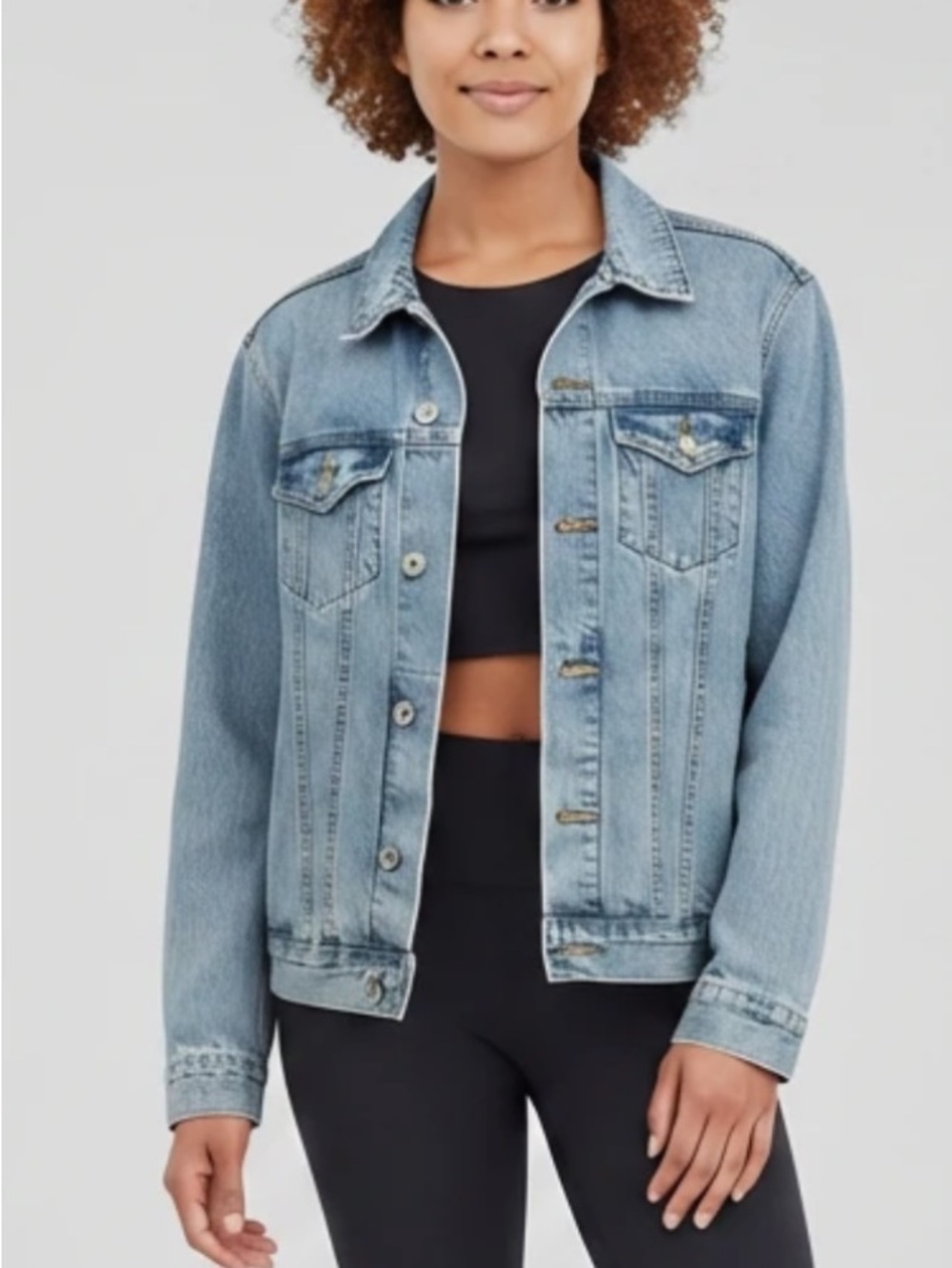 BDG Light Wash Denim Jacket in Blue